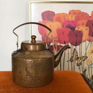 Hammered copper kettle